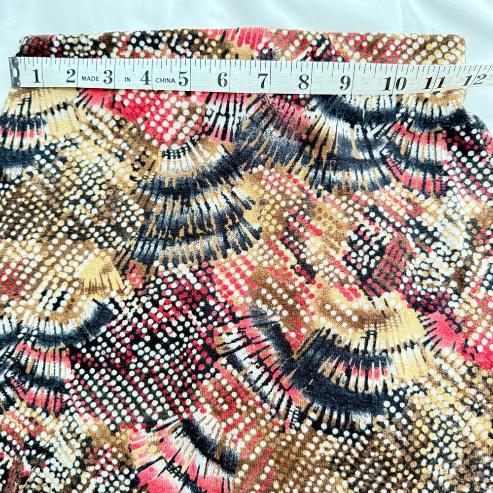 Multicolor Patterned Women's Skirt - Picture 3 of 5